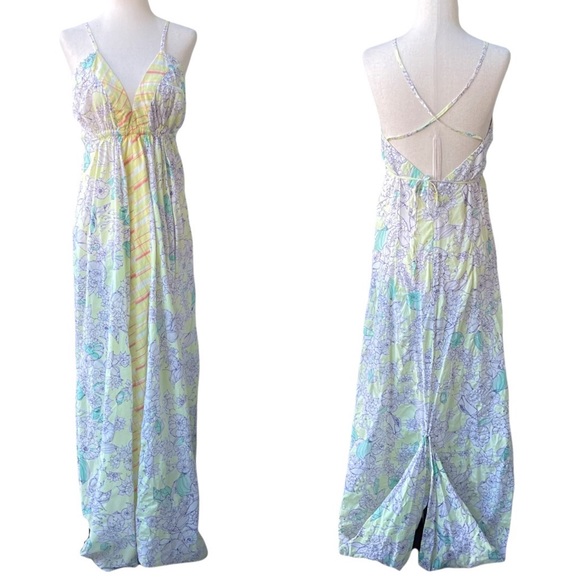 Diesel Dresses & Skirts - Diesel Pastel Mixed Print Maxi Sun Dress Size Medium Vintage Y2K